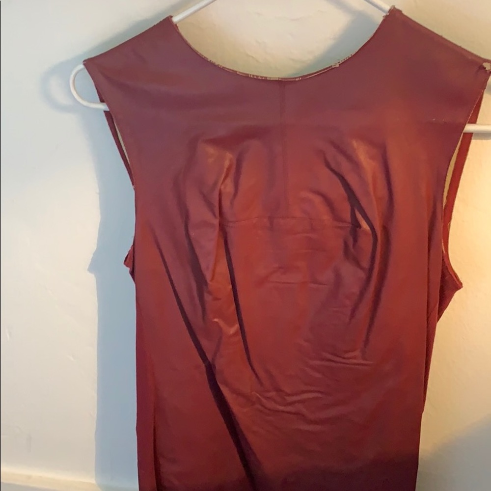 BCBG Maxazria leather top